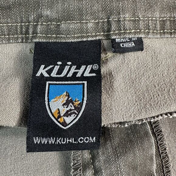 Kuhl STIRR ADVENTURE Size 12 Olive Green Knee Length Jean Denim Skirt 33x18.5 - Picture 9 of 10